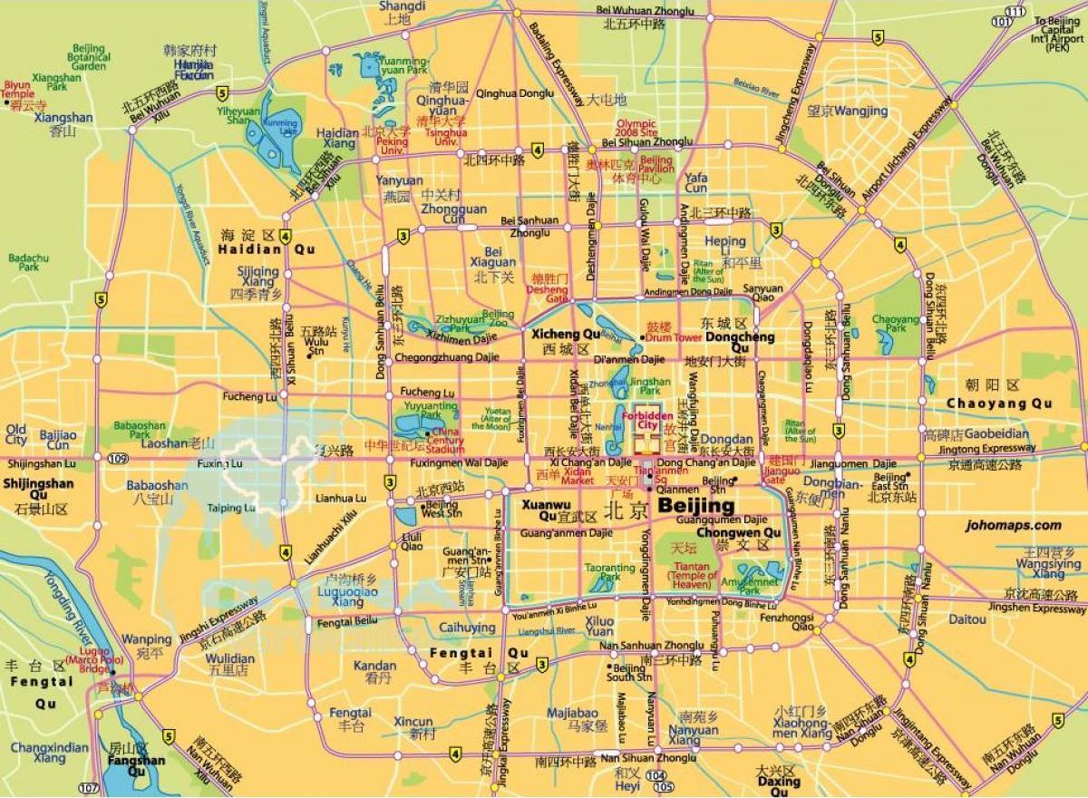 北京（ペキン）の道路地図